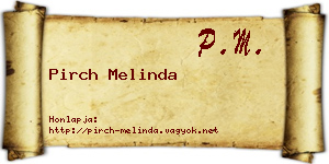 Pirch Melinda névjegykártya